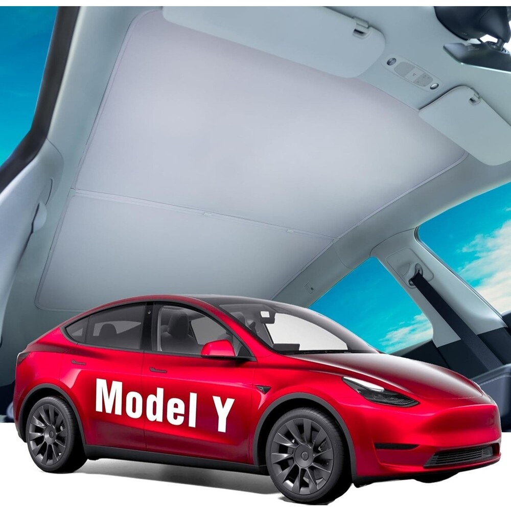 For Tesla Model Y (2020-2025) Glass Roof Sunshade UV Reflection Heat Blocking